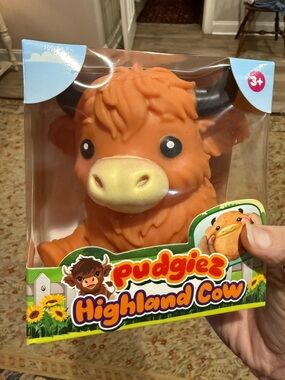 Highland Cow Squishy Toy - dark orange